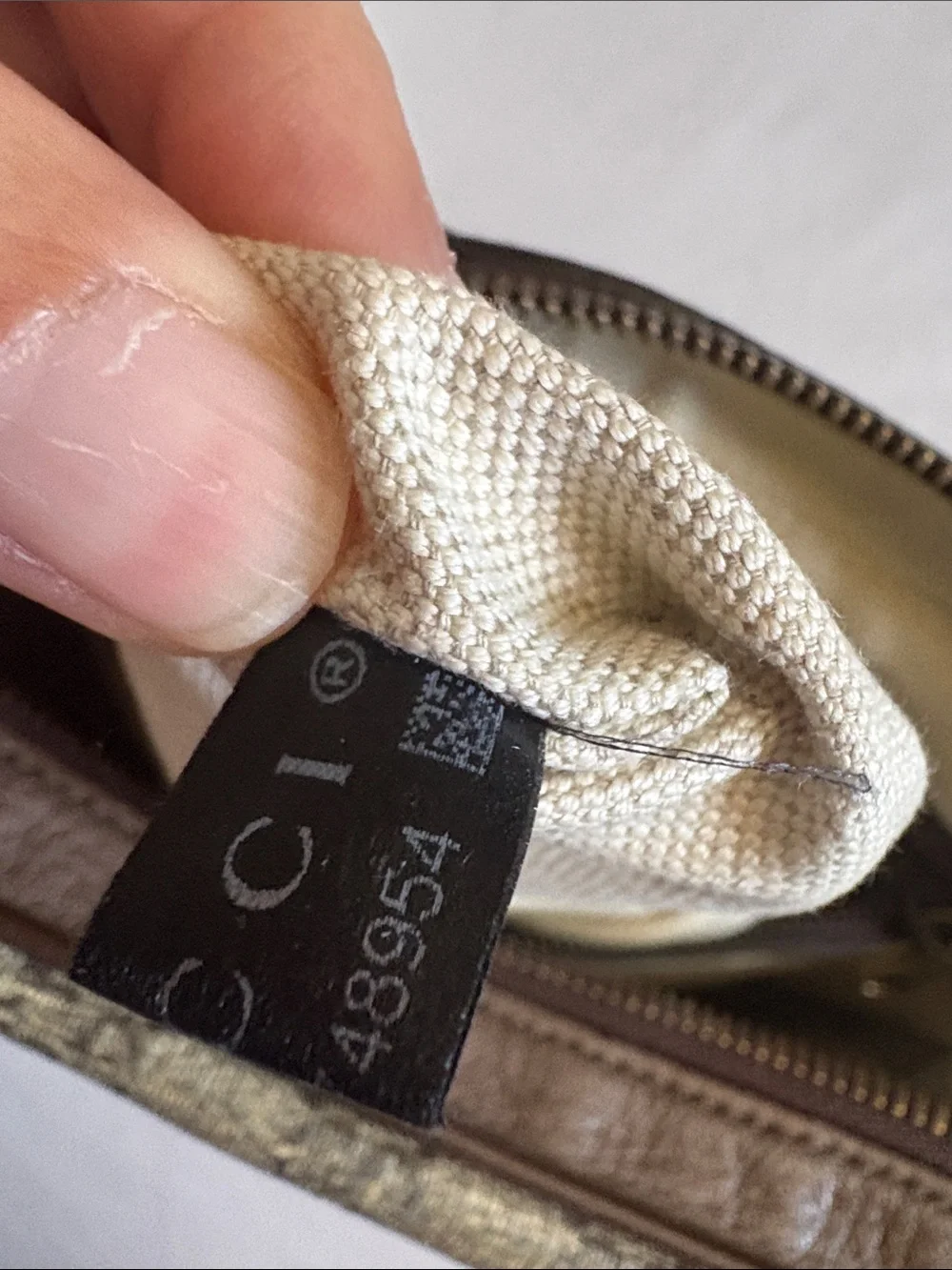 Gucci Beige GG Supreme crossbody with Green-Red Web and Brown Trim